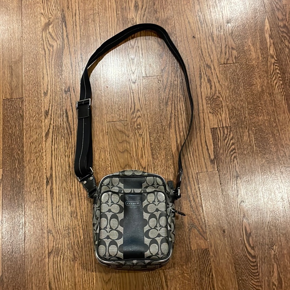 Coach black and grey Crossbody camera bag